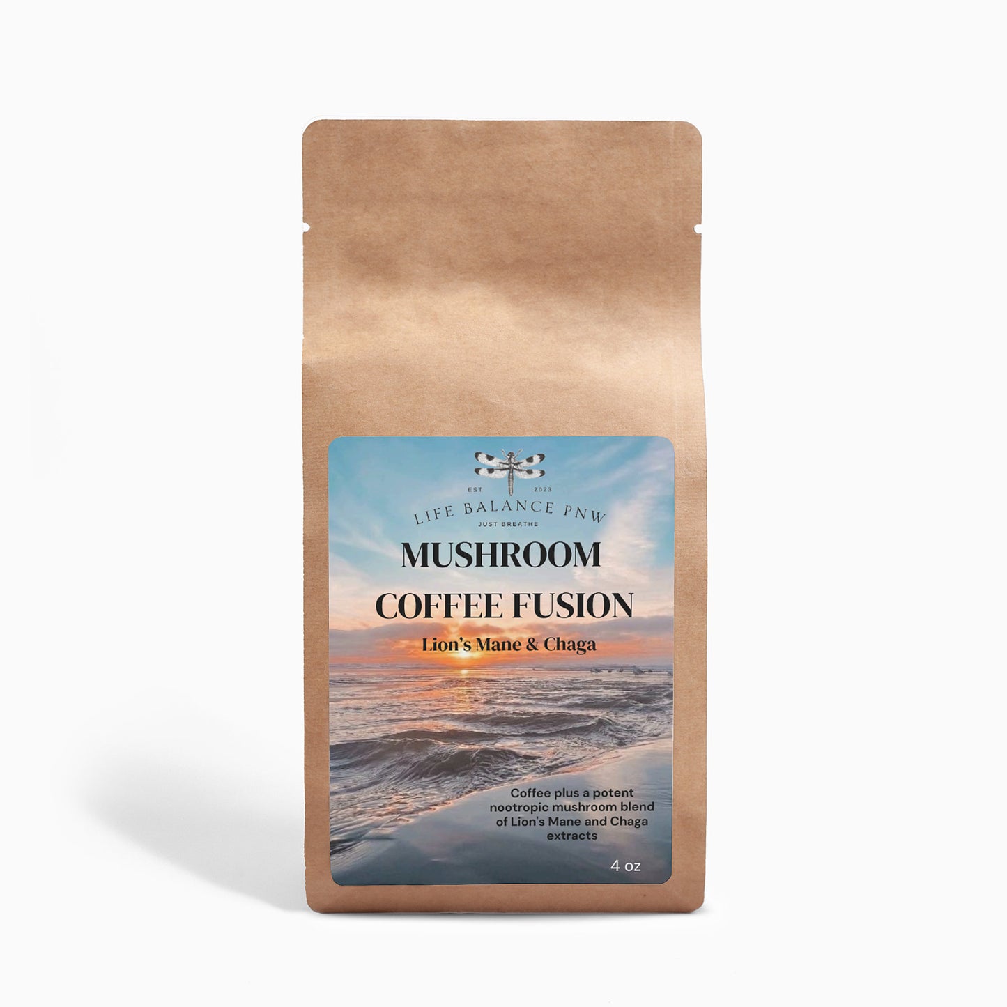 Mushroom Coffee Fusion - Lion’s Mane & Chaga 4oz